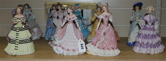 A set of twelve Wedgwood flower show figures